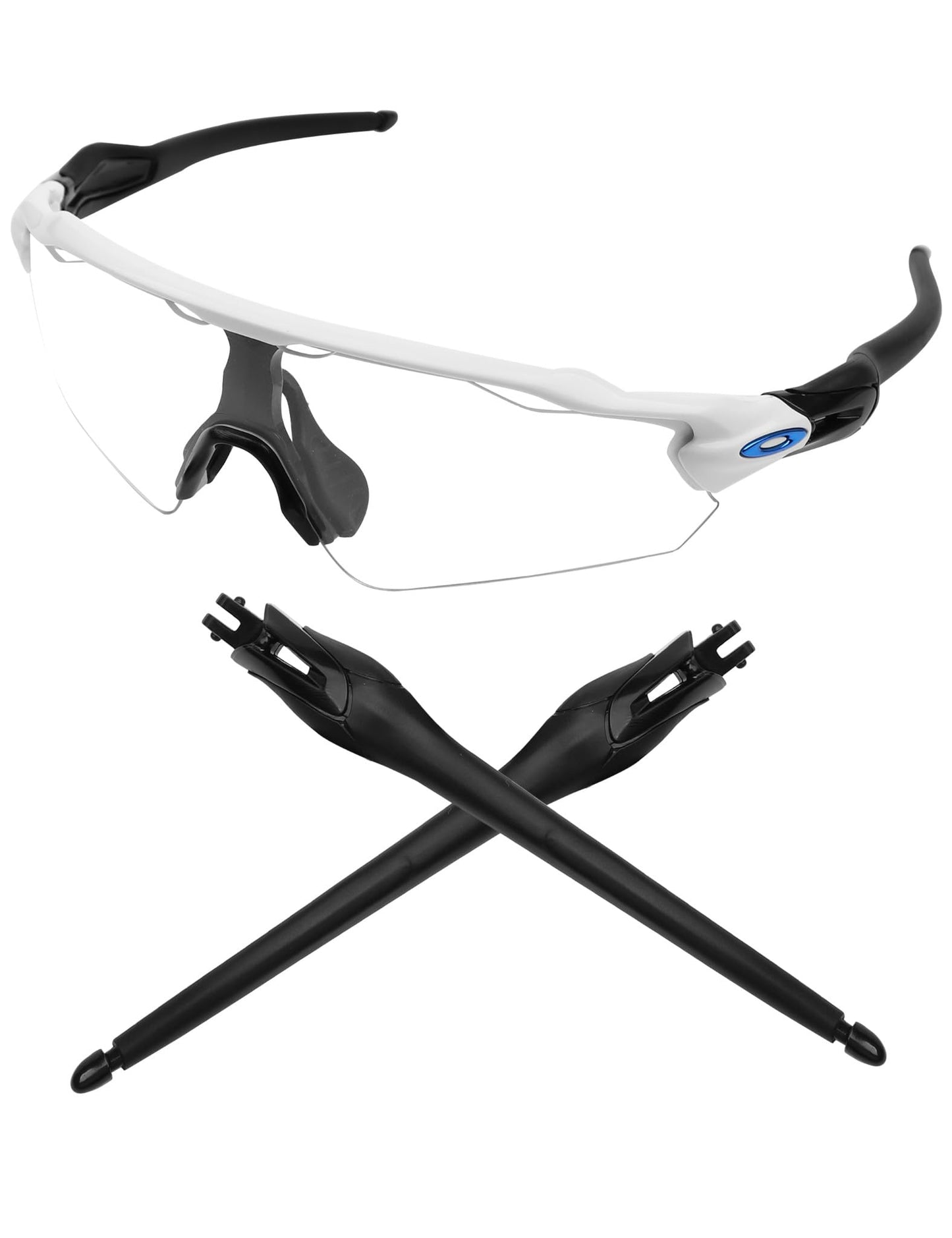 Eye Opening Stuff Replacement Black Temples Arms For Oakley Radar EV Path OO9275 Sunglasses - Black