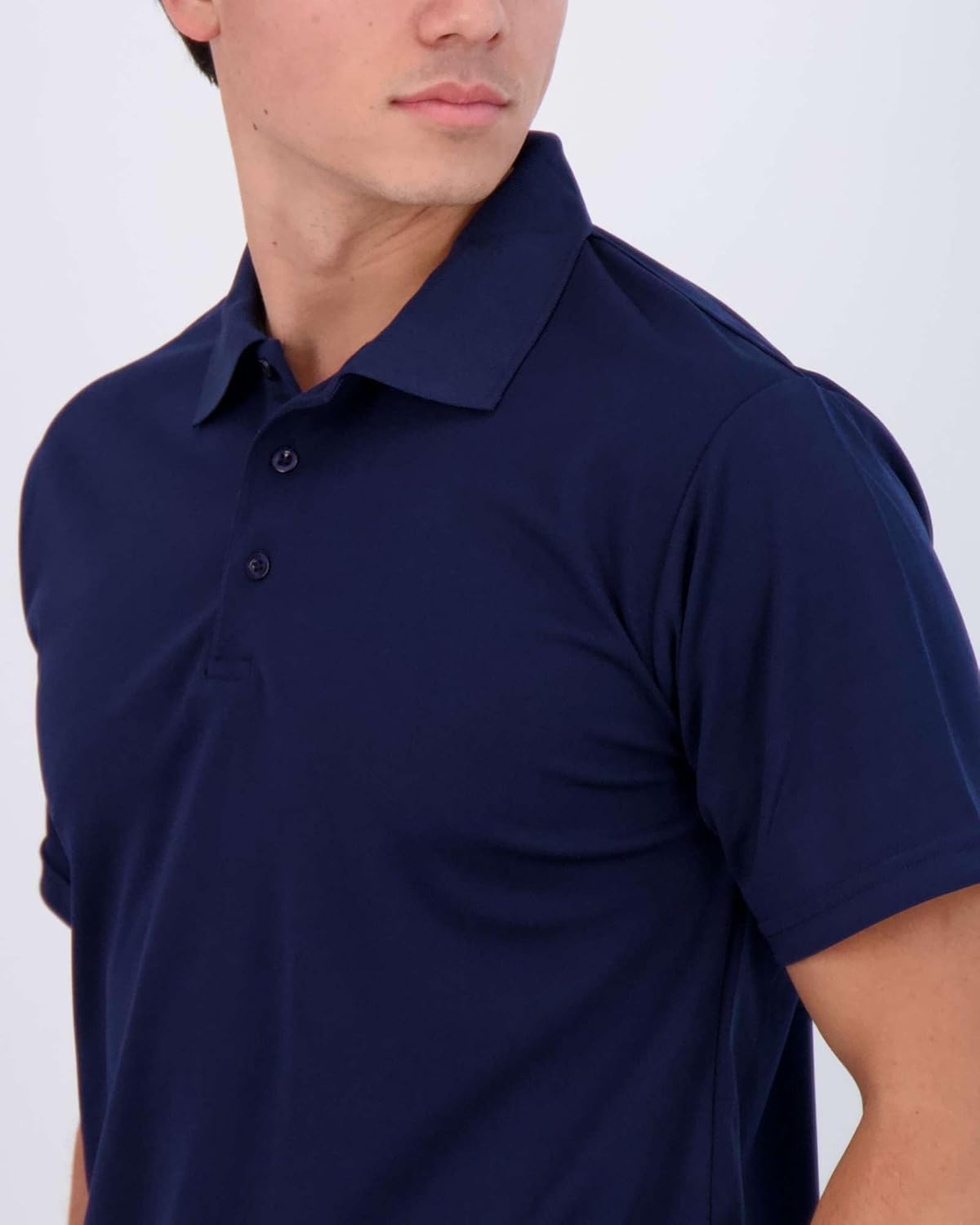 Real Essentials Men's Short Sleeve Golf Polo - Moisture-Wicking Casual Workout Shirt | Big & Tall Size