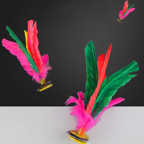 Bleiou 6 Pack Chinese Jianzi Colorful Feather Kicking Shuttlecock Foot Sports Game