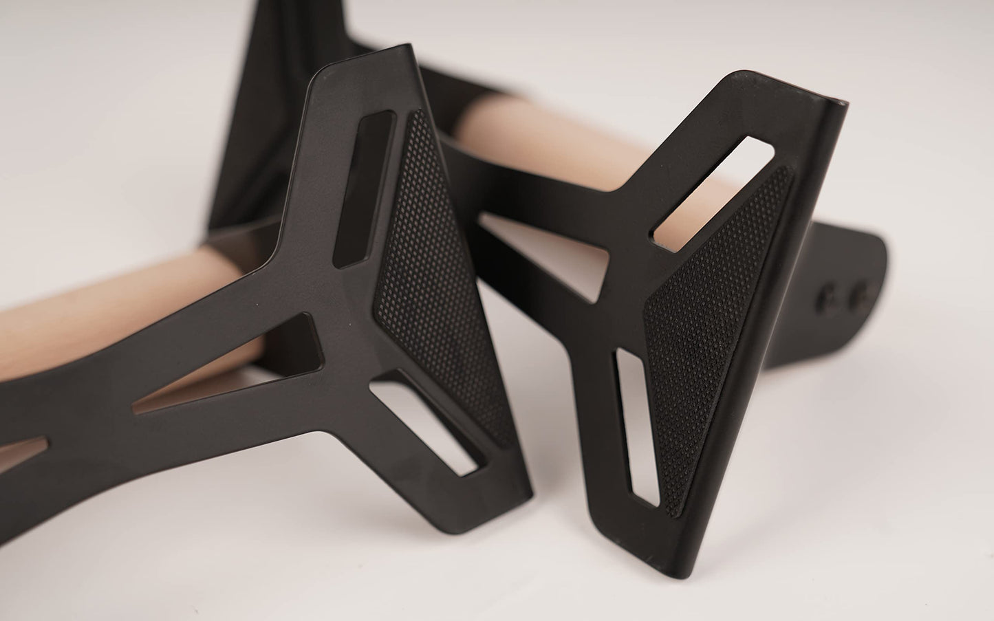 Wood Push up Bars with Ergonomical Handle. Portable