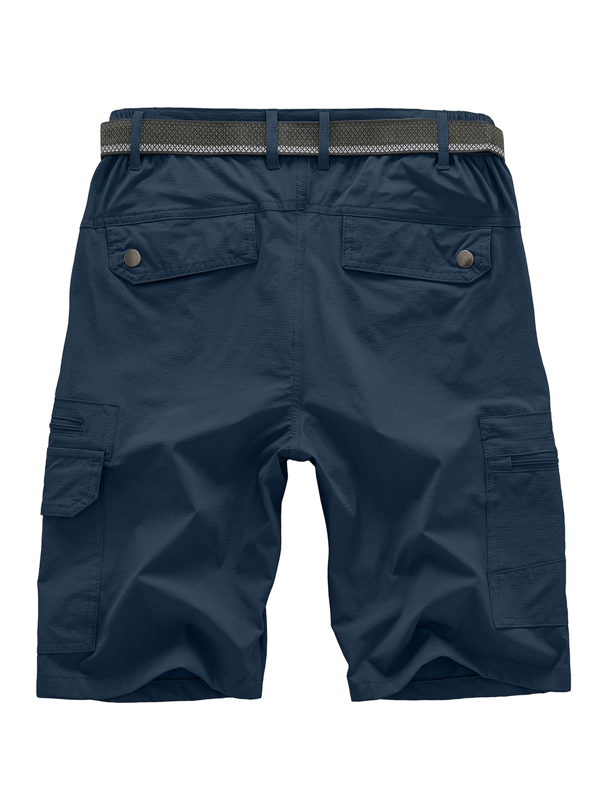 Jessie Kidden Mens Outdoor Casual Expandable Waist Lightweight Water Resistant Quick Dry Fishing Hiking Shorts #6222-Navy,38