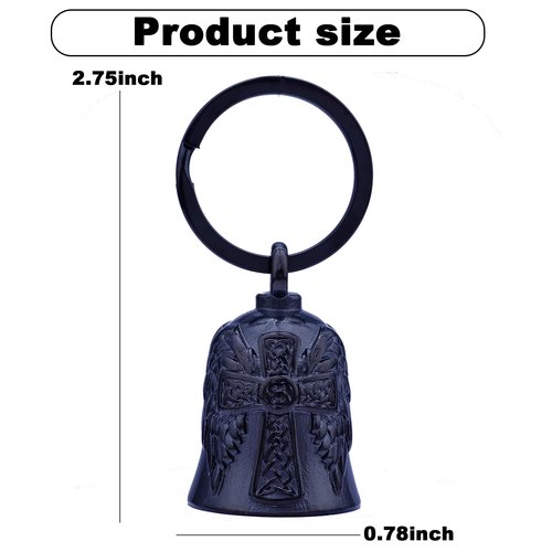 Motorcycle Men Bells - Motorcycle Angel Bell for Men Women,Bell Biker Accessory,Guard Riding Safety (Black) (Black)
