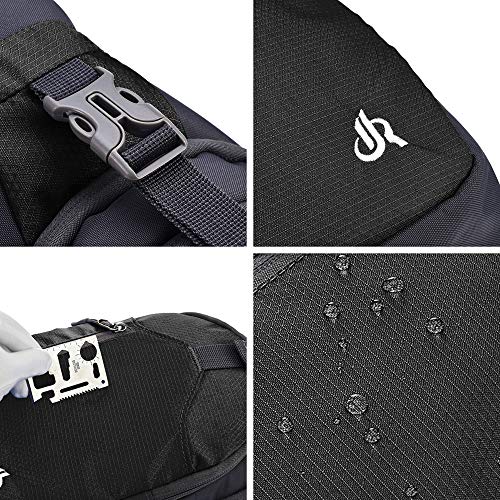 Y&R Direct 14-Color Lightweight Sling Backpack Black for Travel Hiking Women Men