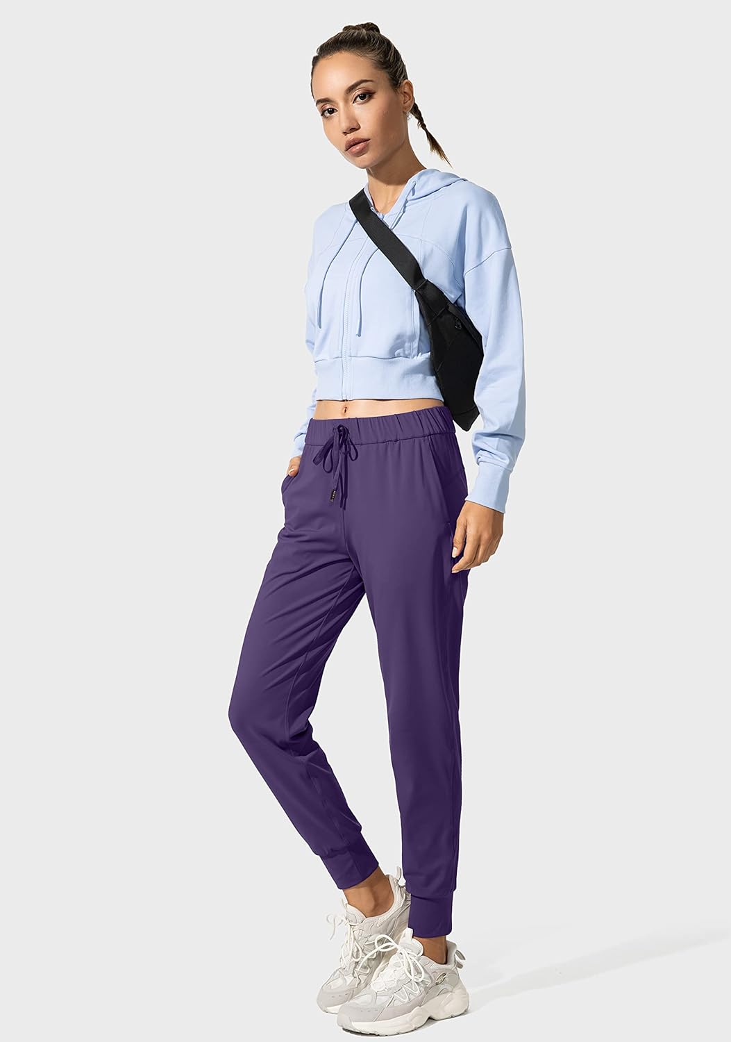 SANTINY Women's Joggers - Comfortable Drawstring Sweatpants with Pockets | Ideal for Running & Lounging