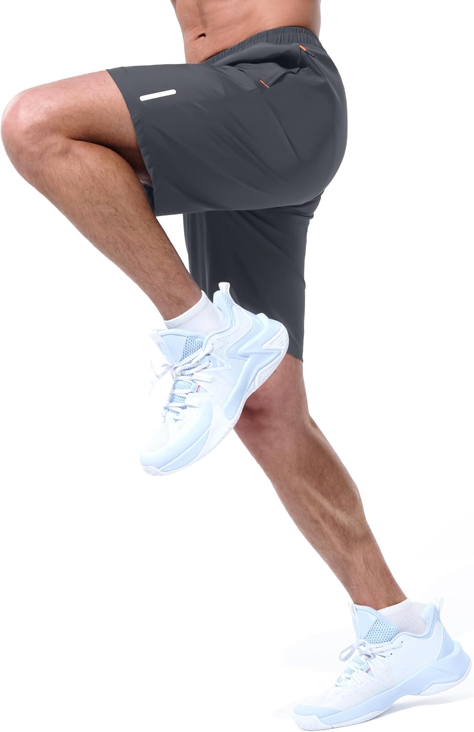 UIQUR Men's Athletic Running Shorts - Quick Dry Lightweight Gym & Basketball Shorts with Zipper Pockets | 7"/9" Options