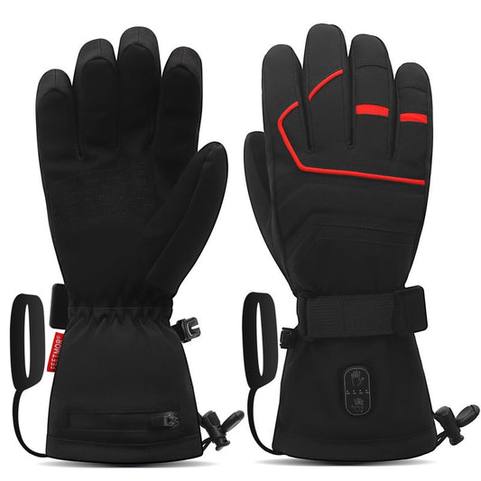 FEETMOR Heated Gloves,Unisex Rechargeable Battery Powered Electric Heating Gloves for Winter Outdoor,Skiing,Camping,Hiking