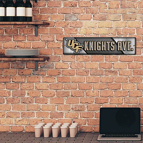 Central Florida Knights NCAA Plastic Street Sign 4 x 16 Inches - Team Color