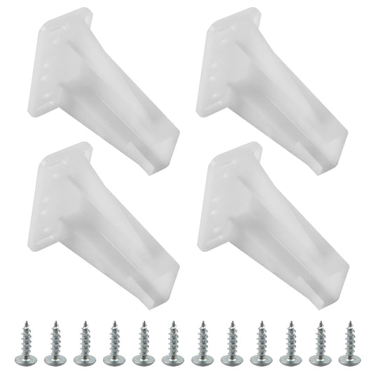 R 7240 Drawer Side Track Brackets, 5/16 in. x 7/8 in., Plastic, White (2 Pair)
