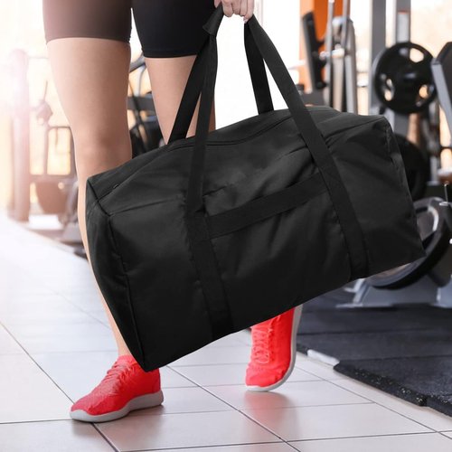 COOLBEBE Travel Duffle Bag - Water Resistant Mid-Size Weekender (53L) for Camping & Sports Gear - Black