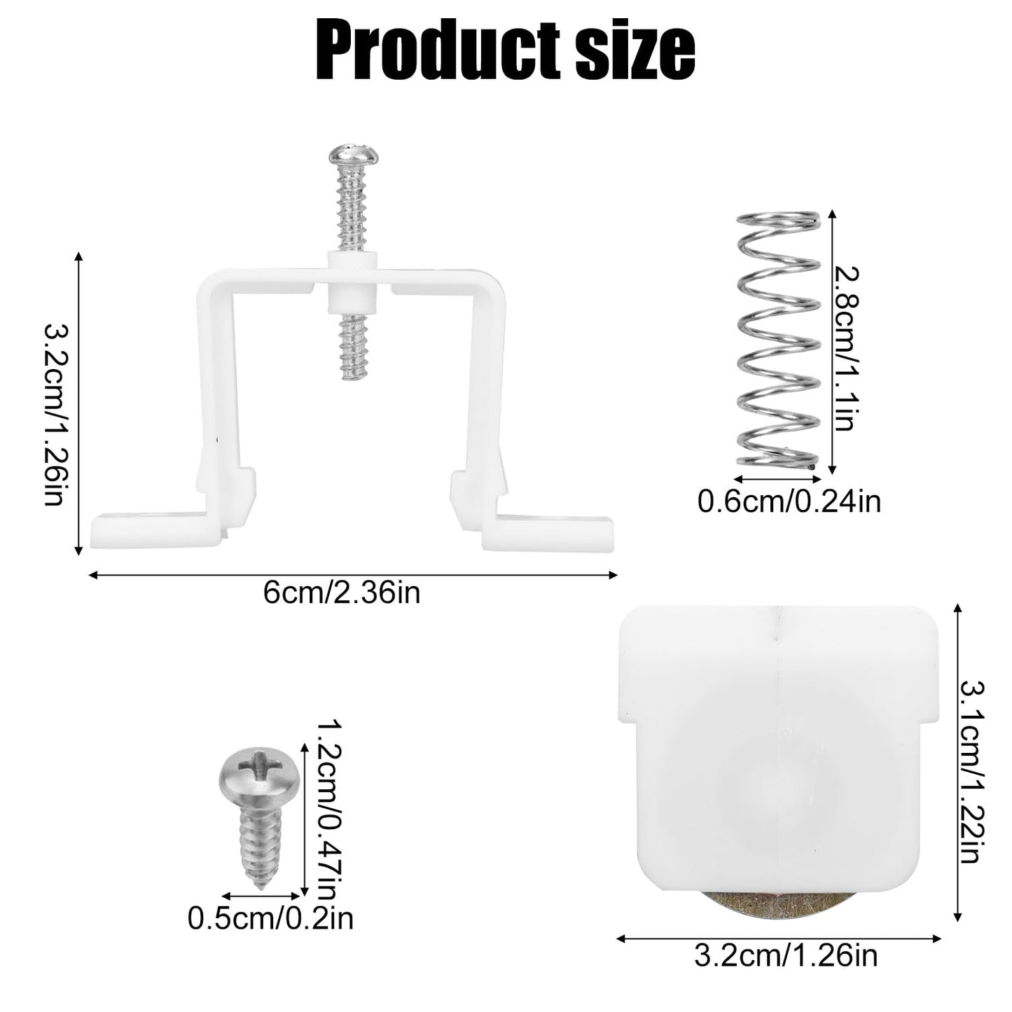 4pcs Sliding Screen Door Rollers, 1in Spring Loaded Rollers Replacement Roller Assembly with Carbon Steel Ball Bear Replaces B646 B737 B691 B695 Door Wheels