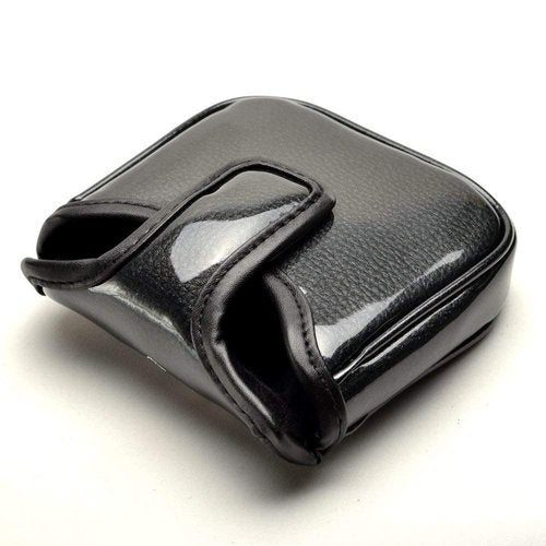 PLUSKER Skull Square Golf Heel Shafted Mallet Putter Cover - Magnetic Closure Synthetic Leather Black Club Headcover