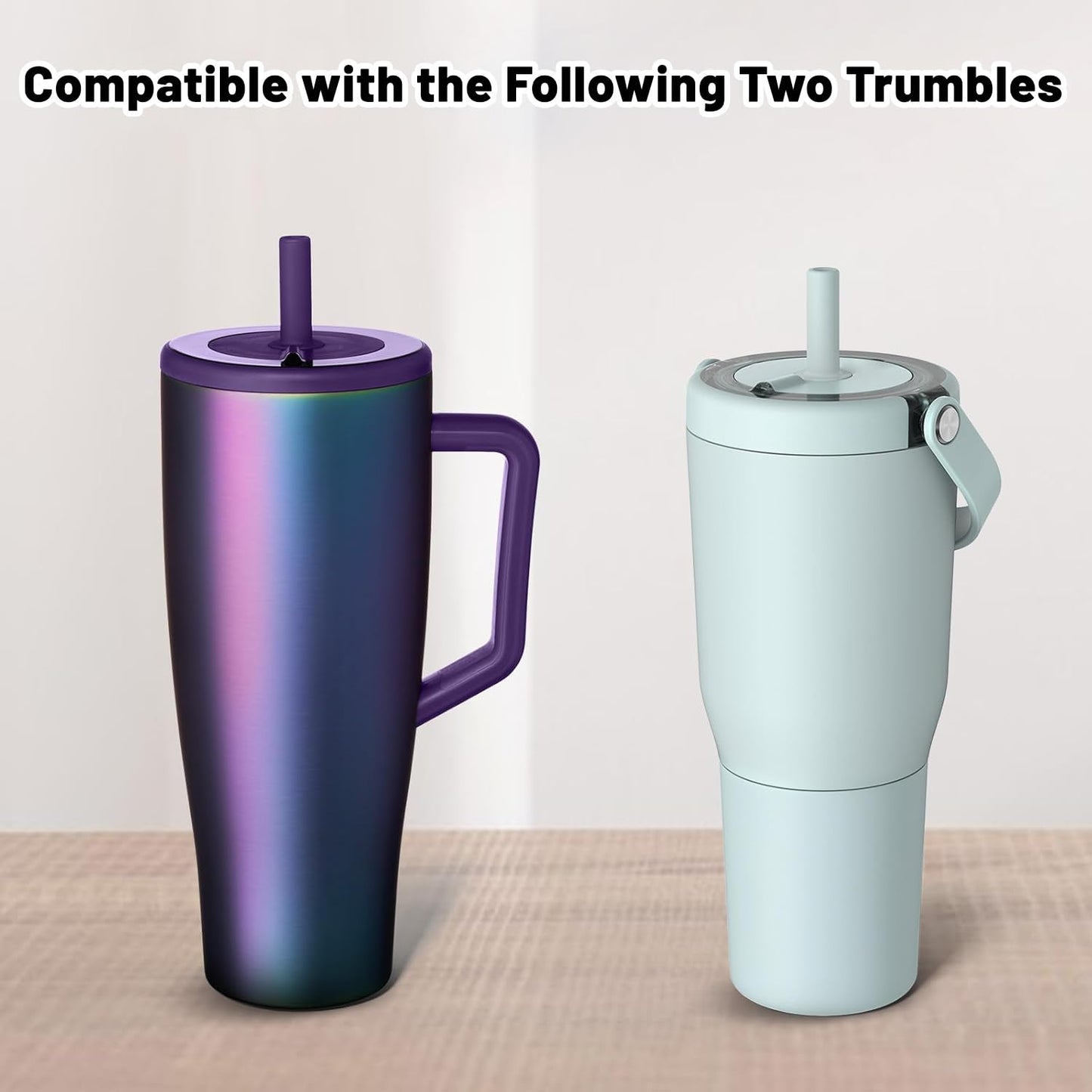 CERCGVEL 2 Pack Magnetic Straw Caps Compatible with BrüMate All Era and Resa Tumblers, Silicone Straw Caps Toppers Compatible with Brumate Accessories, Covers Protectors BPA Free (Black)