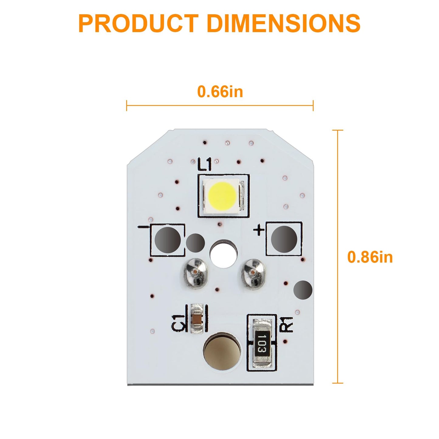 WR55X11132 Refrigerator LED Light for GE Refrigerator LED Light Assembly Replacement WR55X25754 3033142 AP5646375 PS4704284, No-Include Plastic Cover, Waterproof (4 Pack)