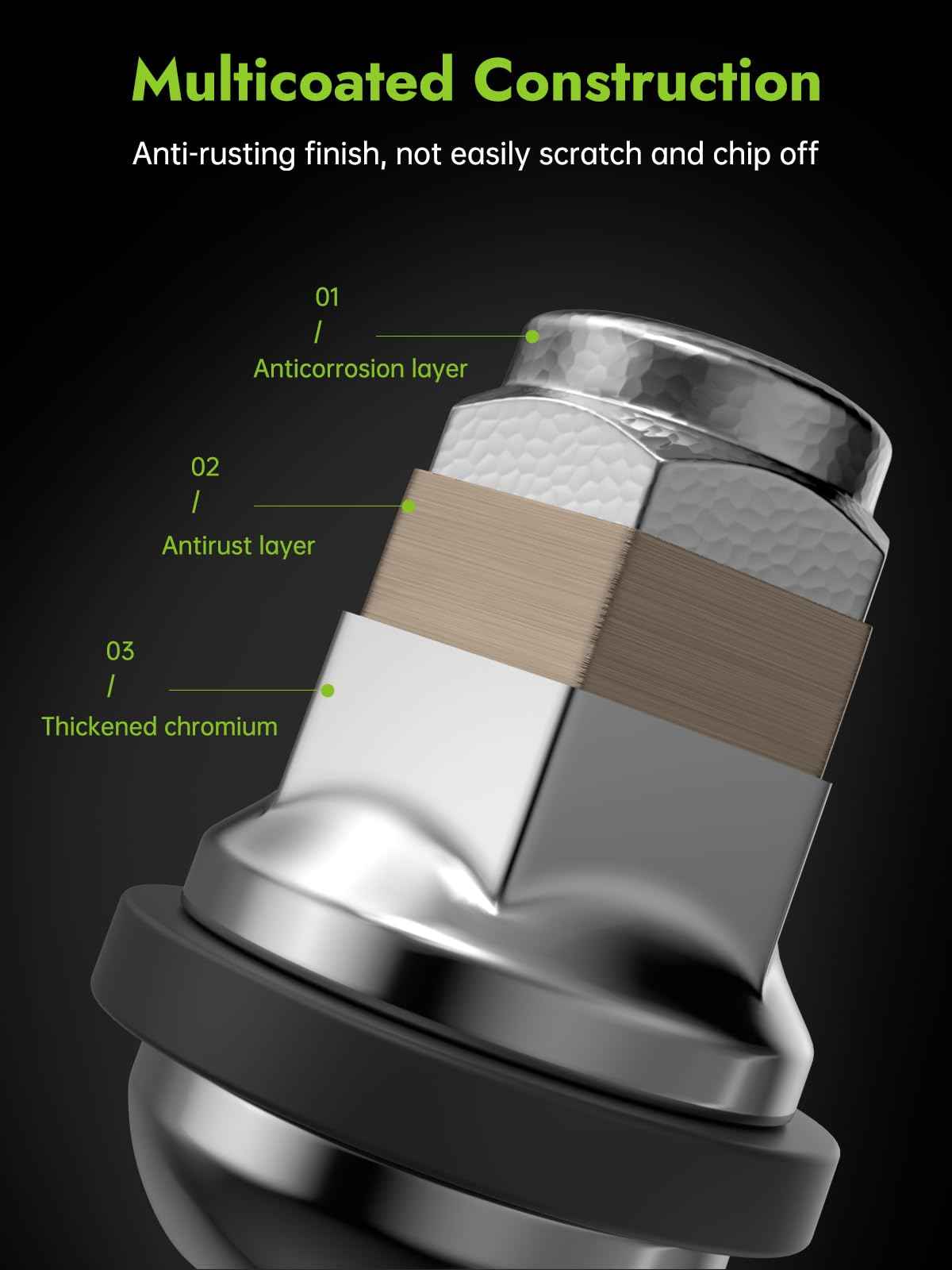 AUTOPTIM M12X1.5 OEM Lug Nuts - Replacement for Honda Accord Civic HR-V Element Acura ILX TSX Factory Style Wheel, Radius Mag Seat with Detachable Plastic Washer Tire Lug Nuts