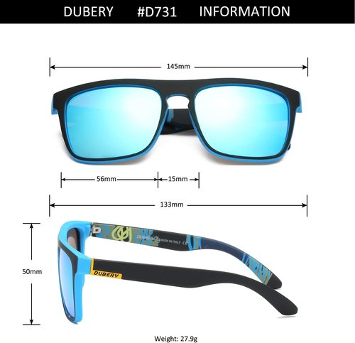 DUBERY Polarized Sunglasses - Retro Style with 100% UV Protection for Men & Women | Model D731