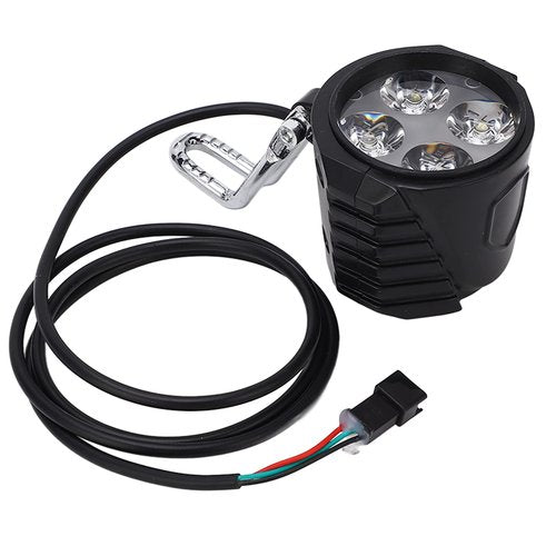 Electric Scooter Front Light, 2 in 1 Electric Horn Headlight 10 Inch 12-72V Bike Light for Night Riding Commuting Cycling Safety