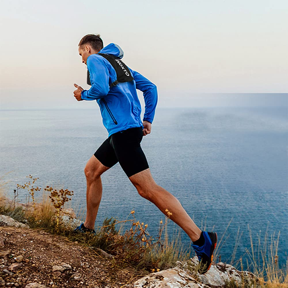 INOXTO Running Hydration Vest Backpack,Lightweight Insulated Pack with 1.5L Water Bladder Bag Daypack for Hiking Trail Running Cycling Race Marathon for Women Men (Black)