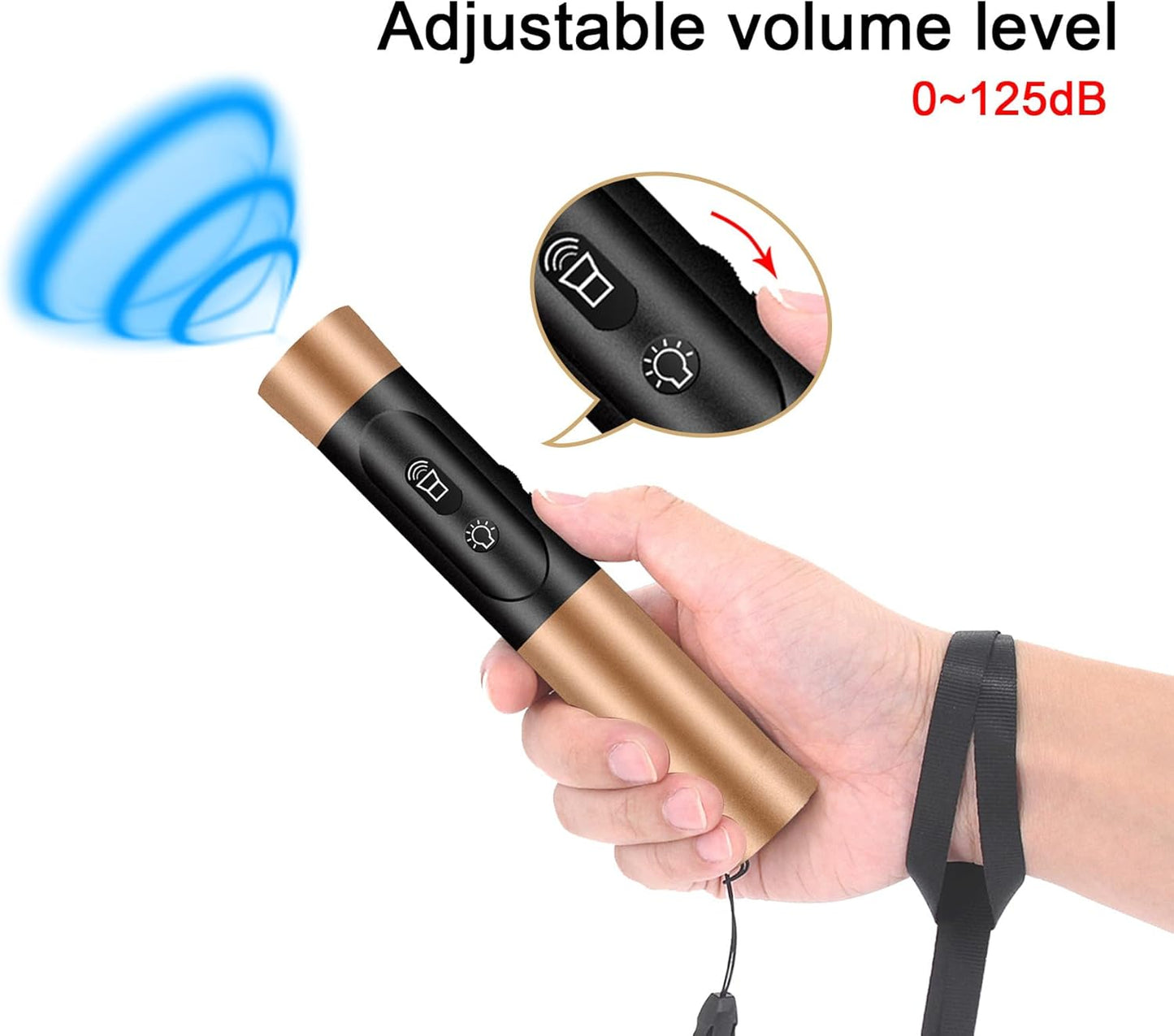 MOOSEC Electronic Whistle - Rechargeable Handheld Whistle with LED Flashlight & 3 Adjustable Tones