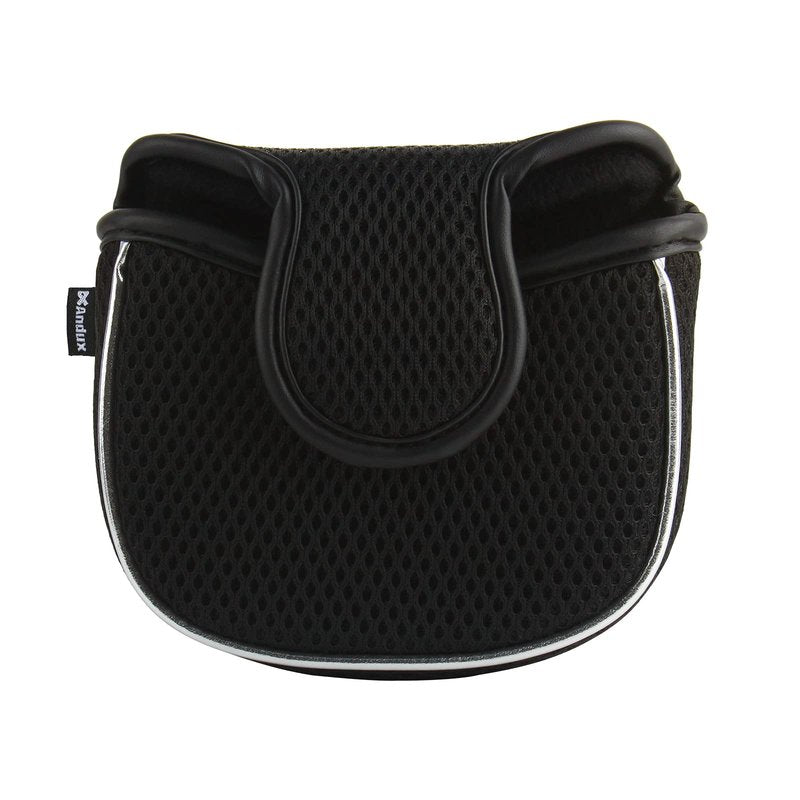 Andux Mesh Heel-Shafted Mallet Putter Cover Golf Putter Head Covers Black, Square MT/TG14