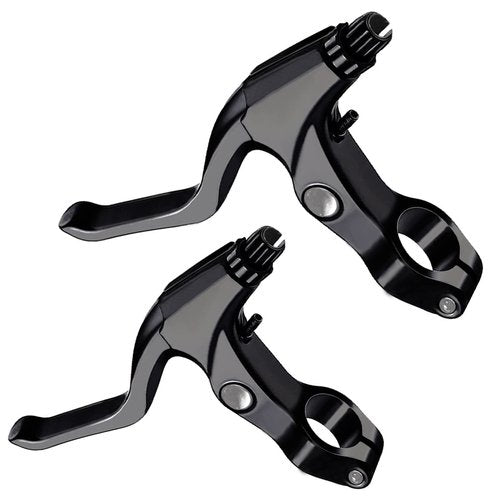 Lomodo 4 Pieces Bicycle Brake Accessories Including 2 Pack Aluminium Alloy Brake Levers Handle Bars and 2 Pack Brake Wire (Front and Rear Brake Cable) for Mountain/Road/MTB Bike(Black)