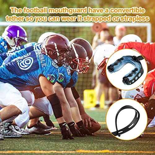 2-Pack Youth Sports Mouthguard with Strap - Blue