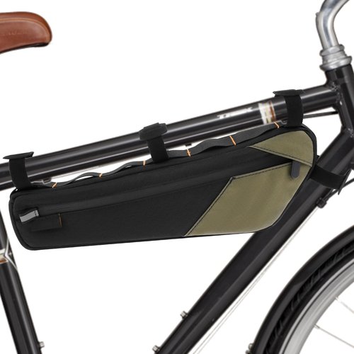 IFOKAMOG Bike Frame Bag, Large Capacity Bike Frame Bags Waterproof, Bicycle Triangle Pouch, Antislip Bikes Front Tube Bag with Side Zipper pocket and Sticky Strap for Commuter Road Bicycle