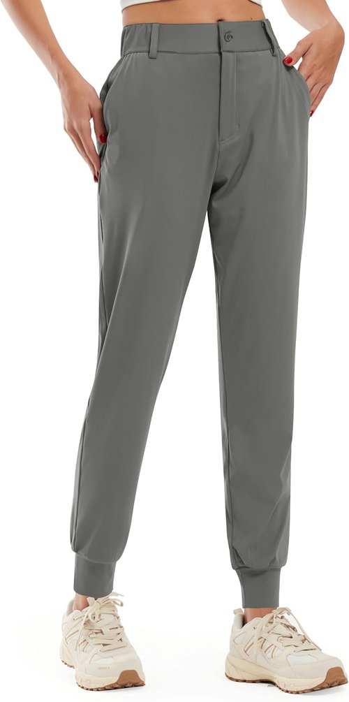 Libin Women's Golf Joggers - 4-Way Stretch Athletic Pants with Pockets | Tapered Casual Sweatpants