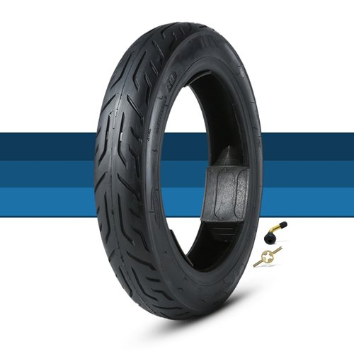 2.50-10 Dirt Bike Tire Street Tire Compatible with 14x2.50 14x2.5 60/100-10 ebike Tyre 33J 4 P.R. Max Load 253 Lbs Scooter Street Neumático with Tubeless Valves and Tools