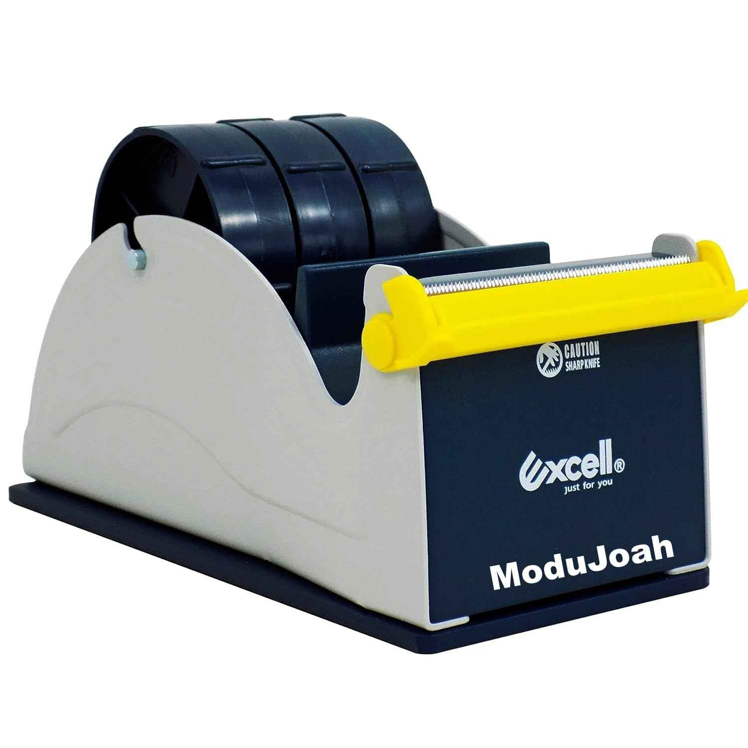 MDJ Excell Premium Steel 3 inch Core Metal Multi-Roll Desktop Tape Dispenser for Masking, Packing, Shipping, Packaging, and Painter (3-inch Wide)