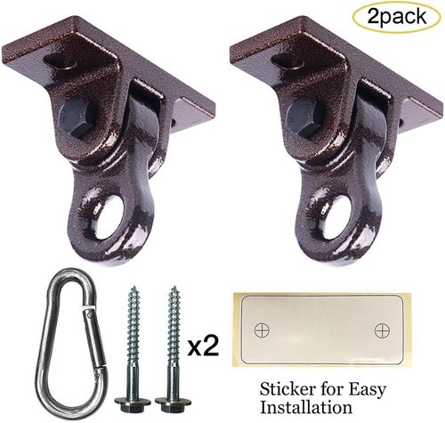 ABUSA Heavy Duty Swing Hangers - 5000 lb Capacity for Playground & Yoga Seats | Indoor/Outdoor (2 Pack)
