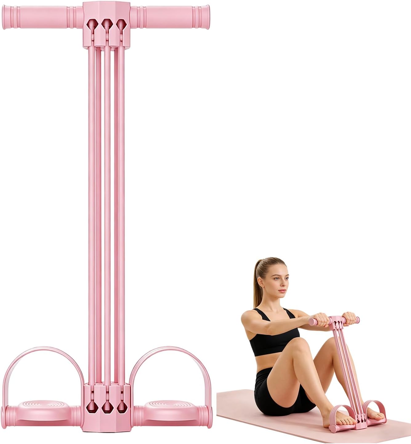 Skiennix Pedal Resistance Bands - Upgrade 6-Tube Natural Rubber for Full Body Workout | Versatile Fitness Bands
