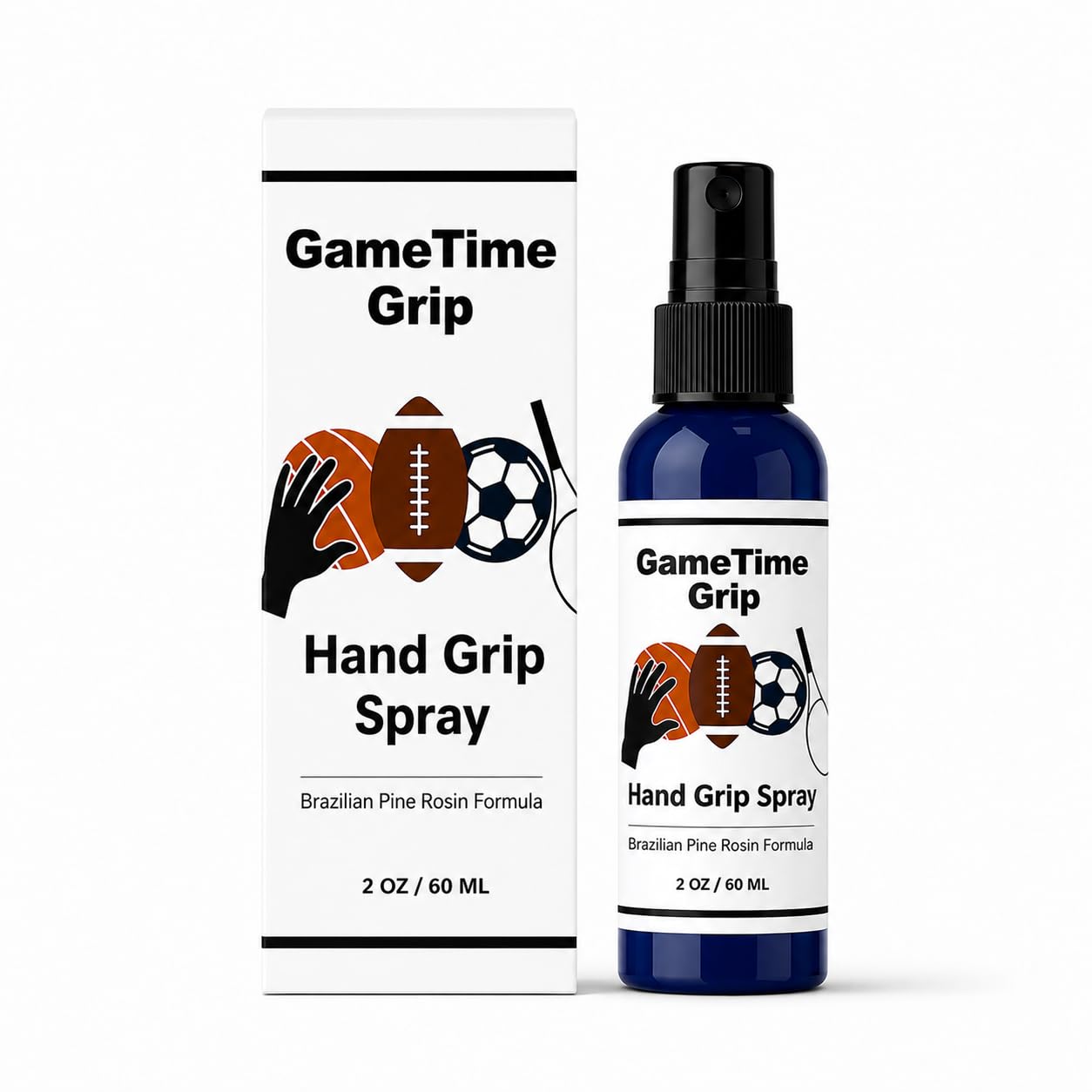 Sports Athlete Hand Grip Spray - Improved Performance, Maximize Control, and Enhance Grip - for Athletes: Pickleball, Football, Tennis, Basketball, Baseball, Golf, Pole Dancing - Natural Rosin-Based Solution