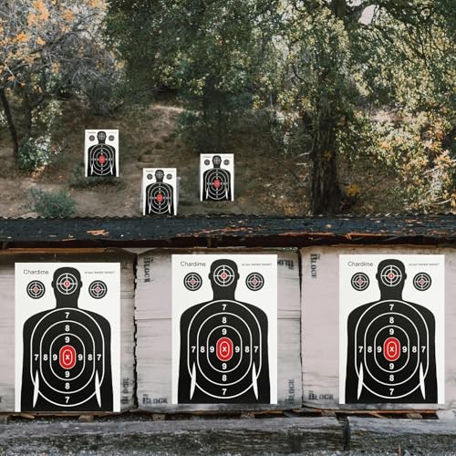 16x24 Inch Shooting Targets for Range Practice - 10 Pack, Black