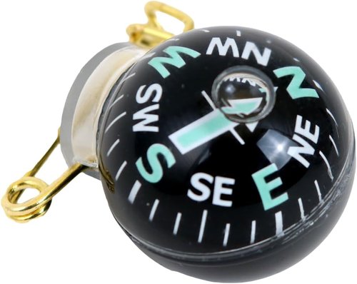 Coghlan's Pin-On Compass - Lightweight Outdoor Navigation Tool for Hiking & Camping, Durable Metal Design
