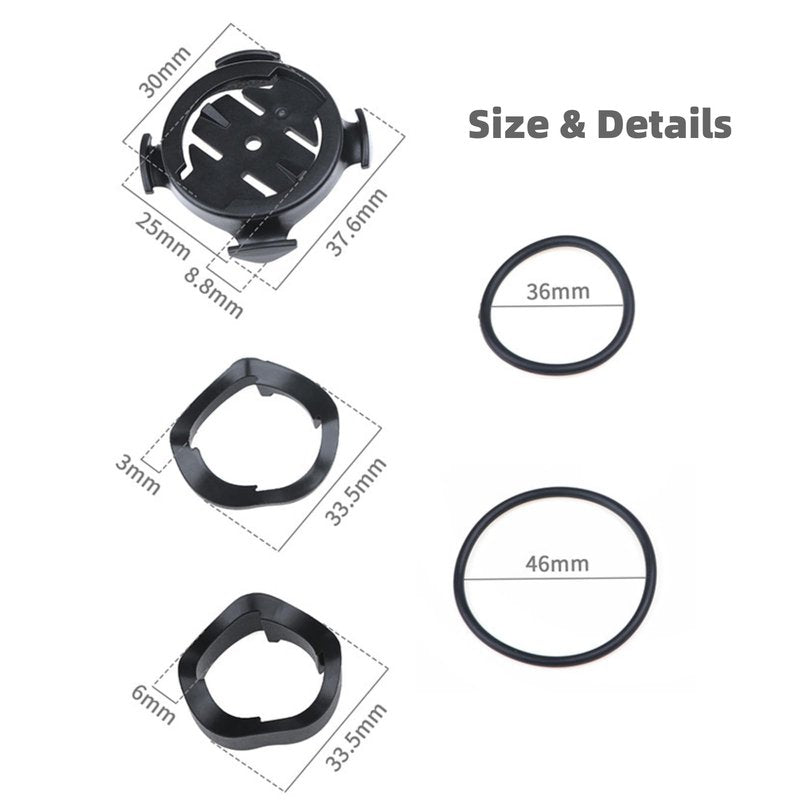 SUKOUSRAM Bike Mount Adapter Compatible with Garmi n GPS Computers,Sport Action Cameras,Bike Lights,Quick Release Strap Mount for Road Mountain Bike MTB Bicycle
