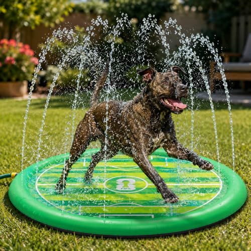 Dog Splash Pad - 51" Non-Slip Sprinkler Mat for Summer Fun