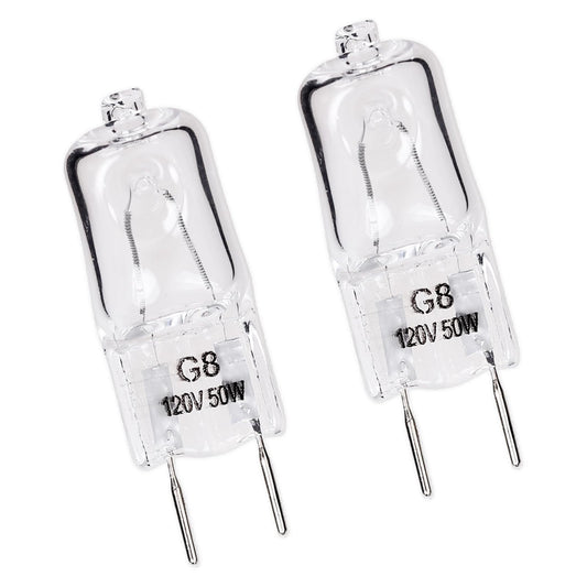 Norward for LG 6912A40002J Microwave Lamp Halogen Light Bulb Compatible with LG Kenmore LMV2031ST LMV2031BD 83543, 120V 50W G8 Microwave Light Bulb Replace 2025028 AH3610037 EA3610037 PS3610037, 2Pcs