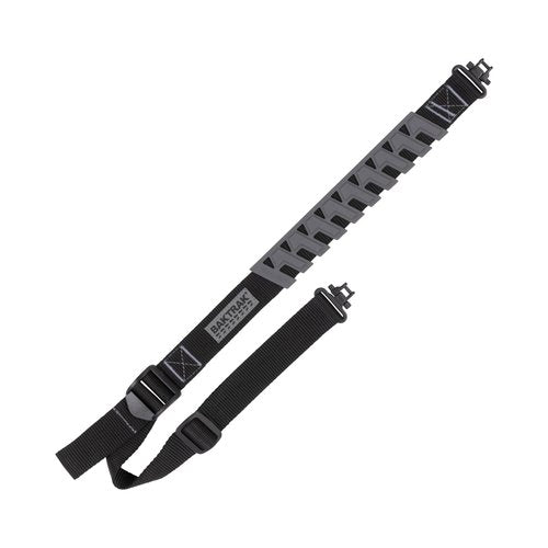 Allen Company Baktrak Traction Web 36″ Rifle Sling w/ 500lb‑Rated Swivels – Slim, Non‑Slip Pad - Black/Gray