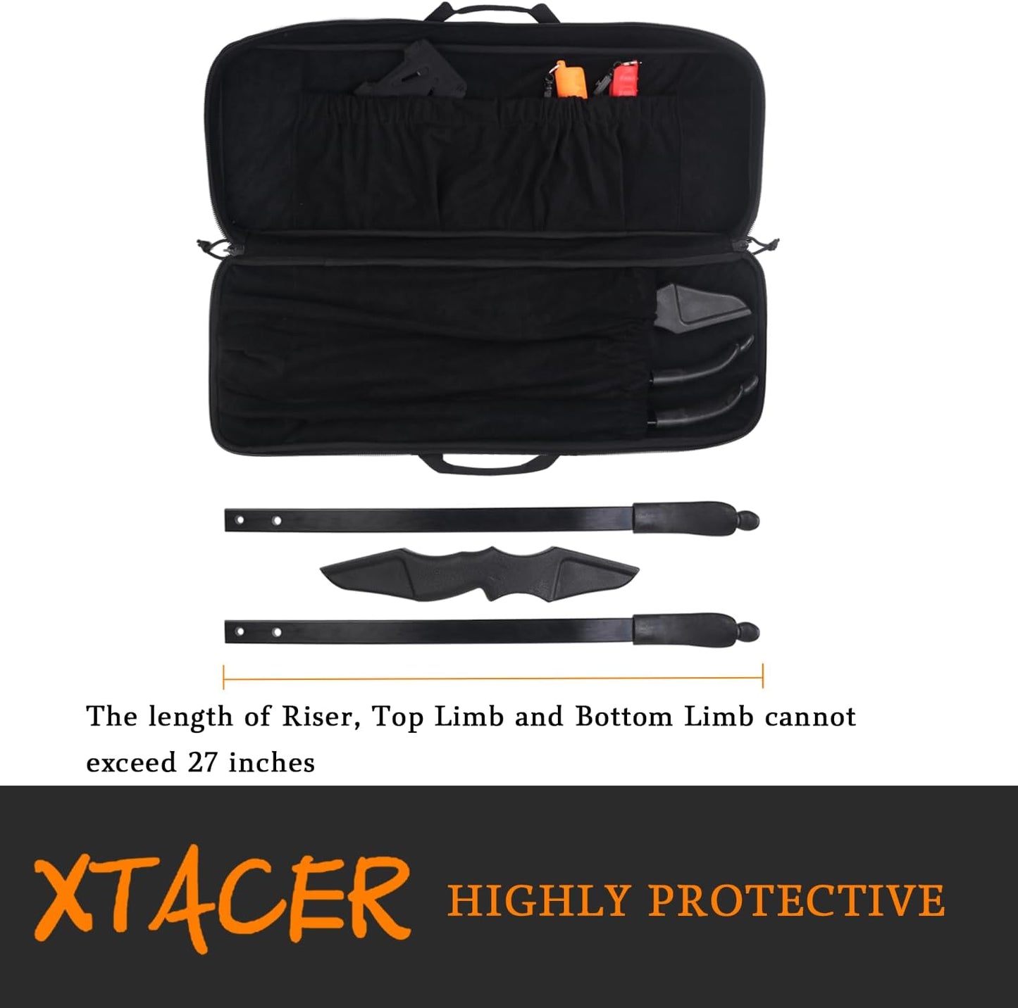 XTACER Tactical Bow Case - Fully Padded MOLLE Recurve Takedown Bow Storage Solution