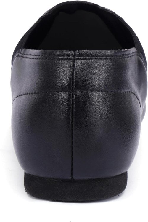 Linodes Unisex Jazz Shoes - Slip-On PU Leather Dance Footwear for Men & Women