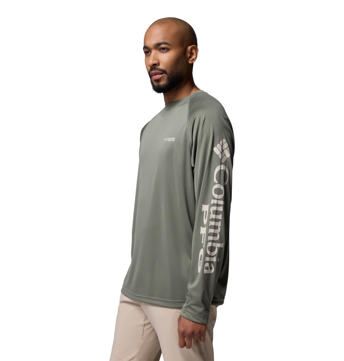 Columbia Men's PFG Terminal Tackle Long Sleeve Fishing Shirt, Cypress/Dark Stone Logo, XX-Large