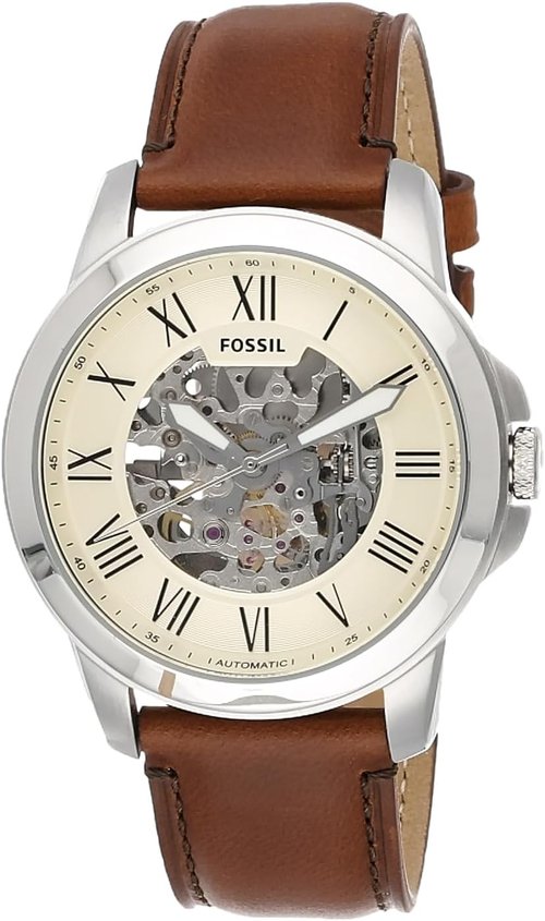 Fossil Grant Men's Watch - Chronograph Display with Genuine Leather or Stainless Steel Band
