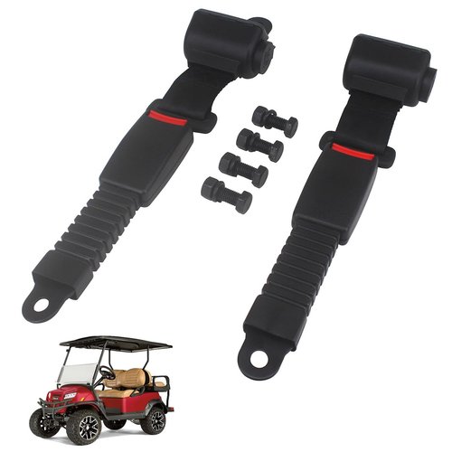 Golf Cart Seat Belt，HKOO Universal Golf Cart Seat Belt, Retractable Belt for EZGO TXT, Club Car DS and Yamaha, 2 Pack