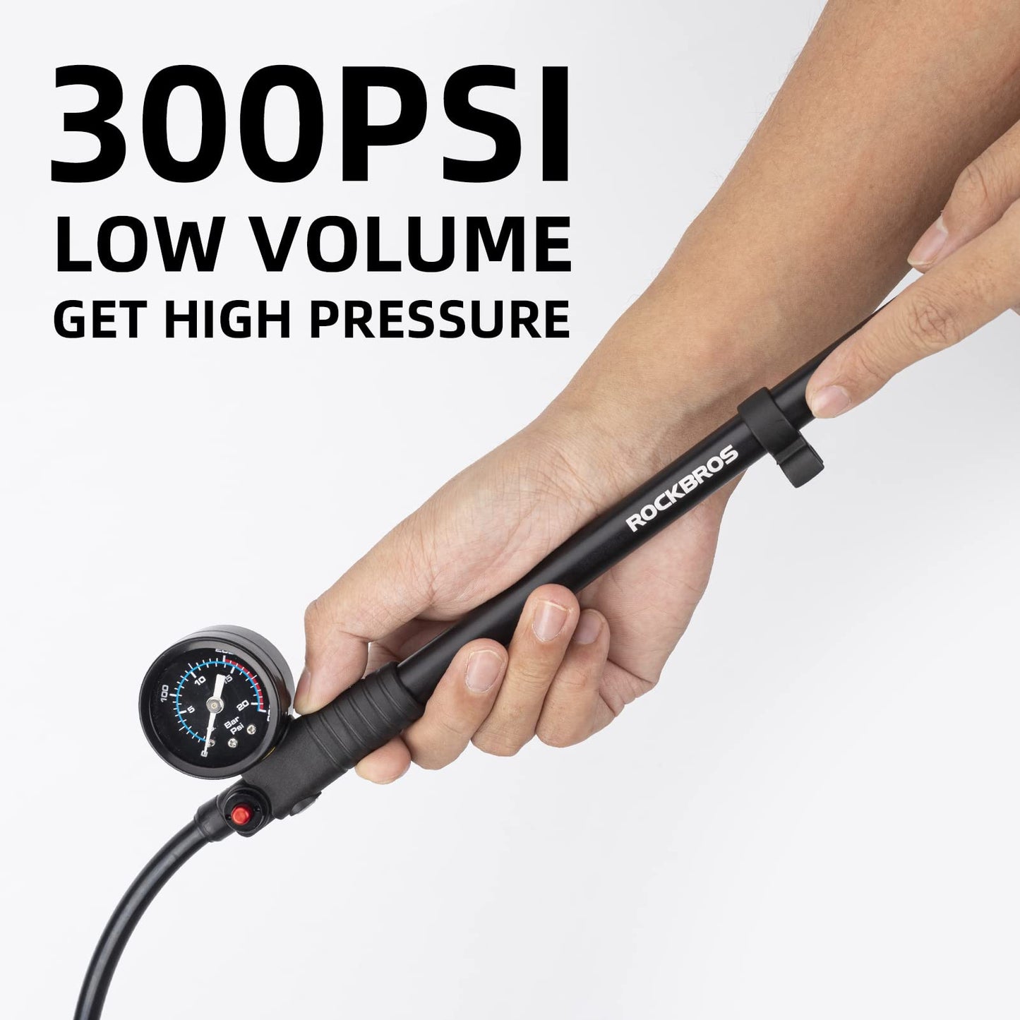 ROCKBROS High Pressure Shock Pump 300 PSI Max