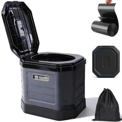 Tfulad Camping Toilet for Adults - Portable Folding Toilet with Lid,Travel Portable Potty for Adults,Porta Potty Car Portable Potty