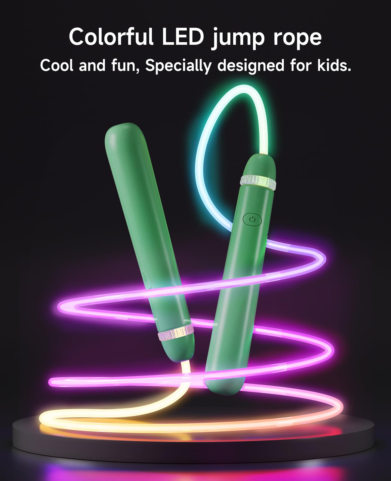 LED Light Up Jump Rope for Kids – Glow, Rechargeable, Exercise