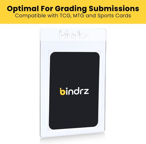 Bindrz 50 Semi-Rigid Card Holders - 3 5/16” x 4 7/8” with 1/2” Lip for PSA, BGS, SGC & CSG Grading