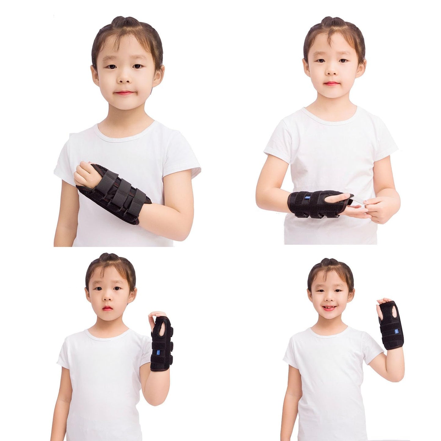 Kids Wrist Brace Fits wrist circumference 4-6.2 inches Pediatric Wrist Splint & Wrist Support for Kids, Adjustable Youth Wrist Brace for Sprains, Strains, Arthritis & Carpal Tunnel Pain Relief - Left & Right Hand (1, Black, Pediatric)