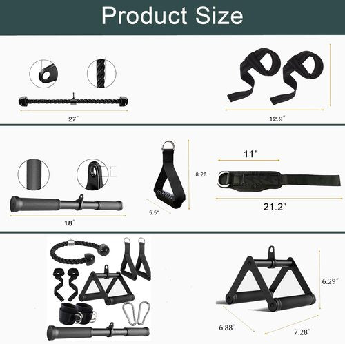 Kinglotus Cable Machine Attachments for Home Gym,Triceps Pull Down Accessories,LAT Pull Down Attachment。