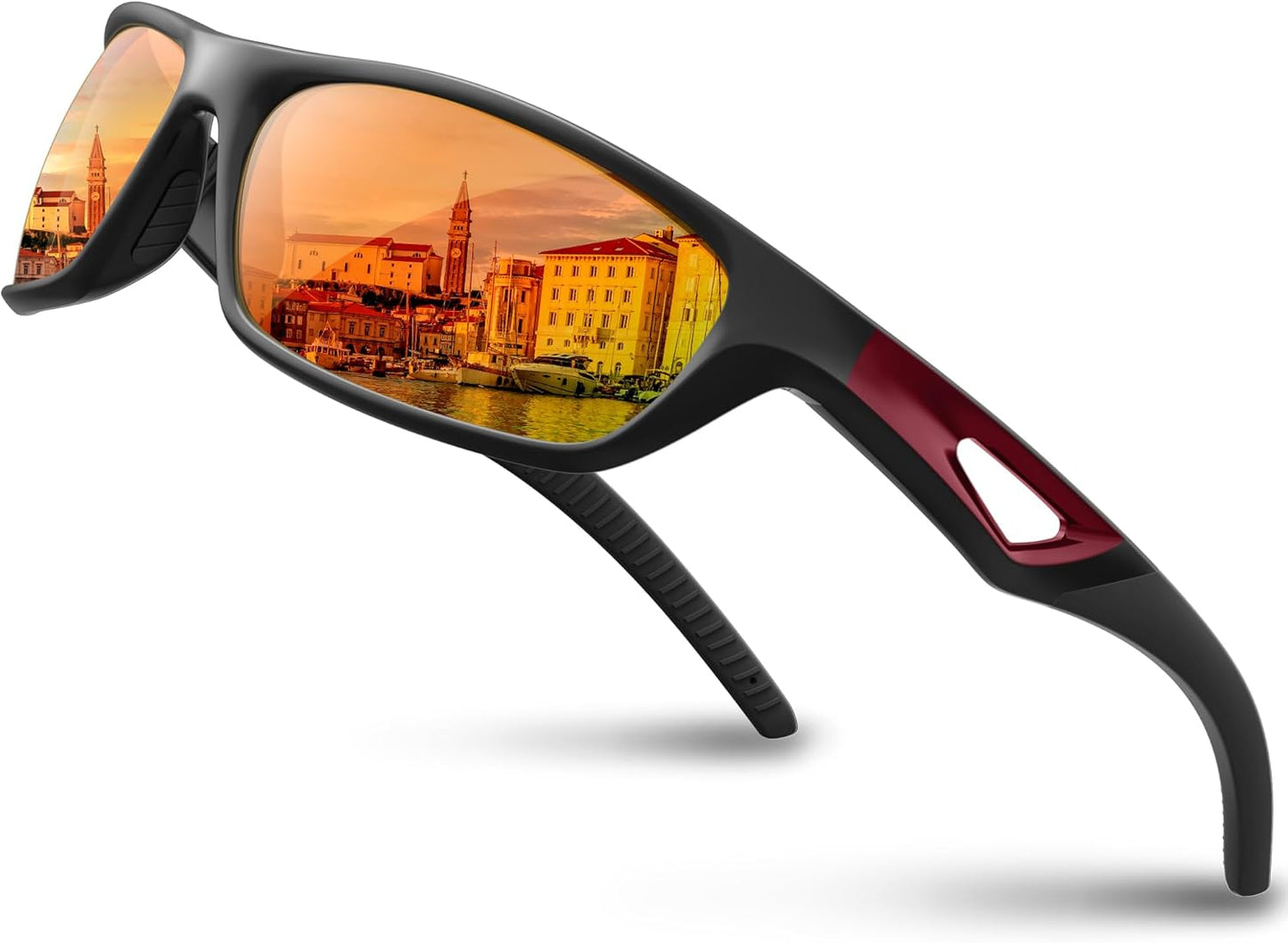 RIVBOS Polarized Sports Sunglasses - Lightweight TR90 Frame for Cycling, Fishing & Running | Unisex RB831